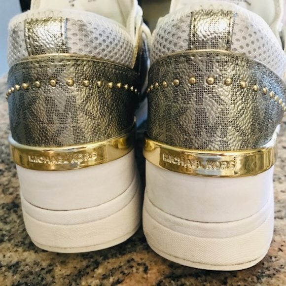Michael Kors Gold and Brown Sneakers - - Picture 5 of 7